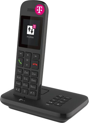 Telekom Sinus A 12 schwarz, DECT, LCD-TFT Farbdisplay, inkl. Basis, B-Ware