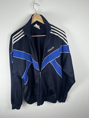Adidas Rare 90s Vintage Nero Azzurro Felpa Taglia XL Uomo Men