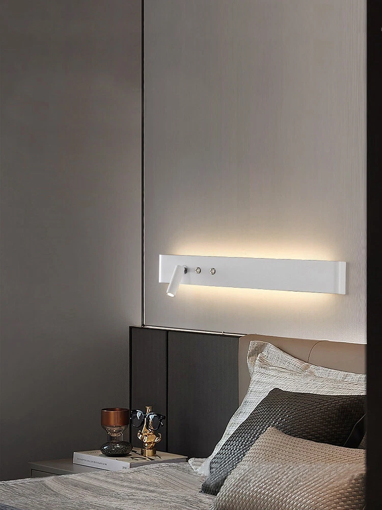 Headboard lights with on sale switch