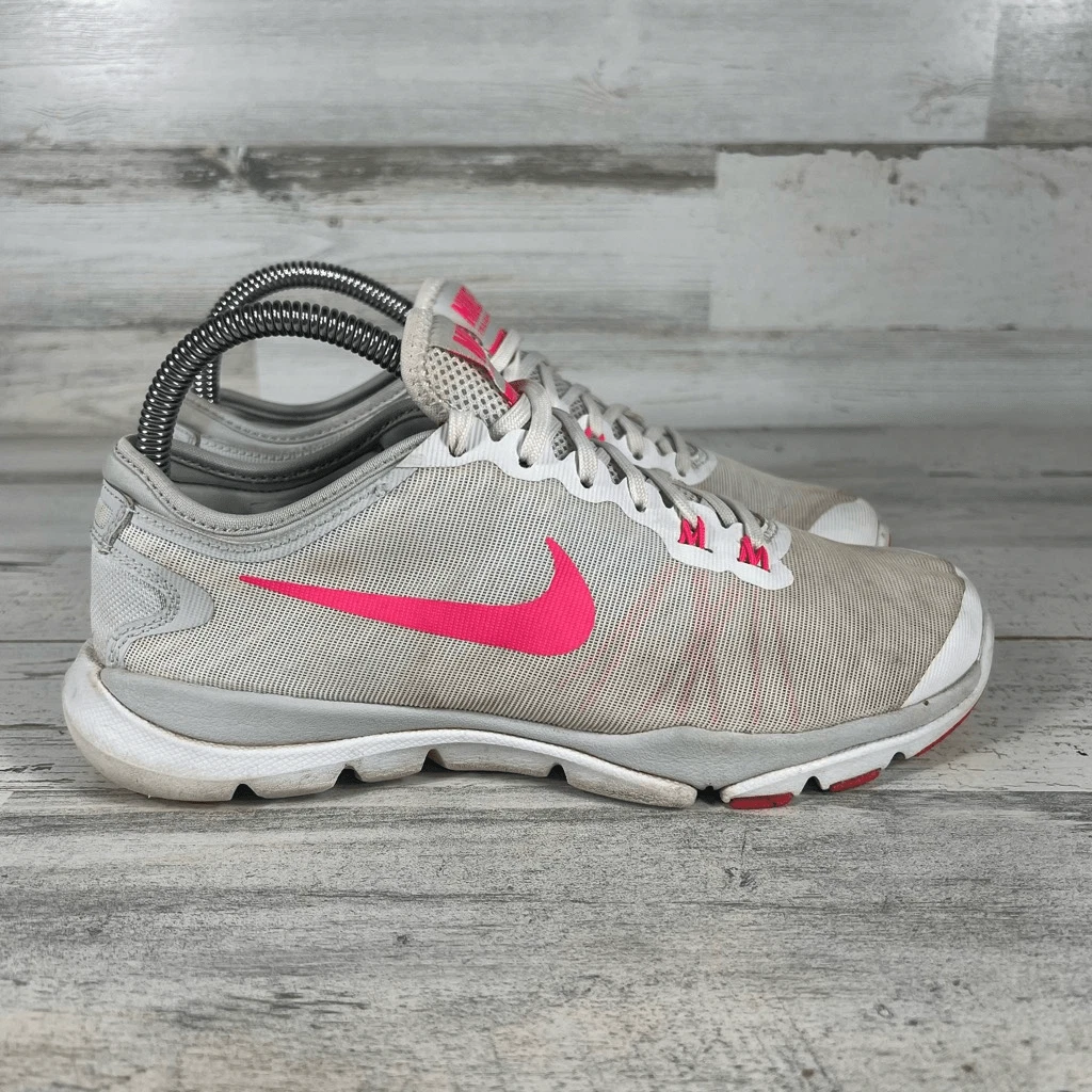 Chaussures de course femme Nike Flex Supreme Tr 4 blanc rose 819026 100 à lacets pointure 7