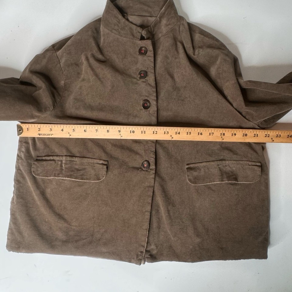 Hannah Wessel Brown Velvet Jacket size 36 US 6 Boxy Drop Shoulder Wide