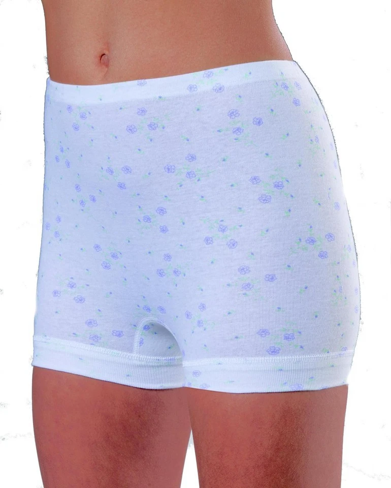 Lady Pagenschlüpfer Druck Blumen Große Größen Baumwolle Gr 38-54 im 5er Pack - Bild 1 von 1