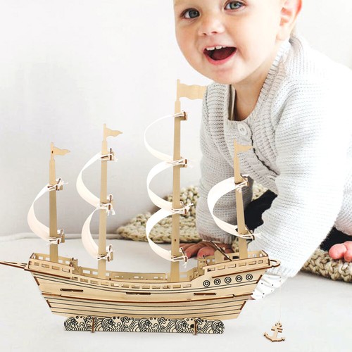3D -Puzzlemodell Spielzeug-Segelboot Puzzle-Montagespielzeug Kind économies