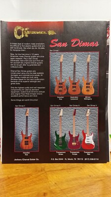 CHARVEL SAN DIMAS GUITARS 1995 PRINT AD 11 X 8.5  D3