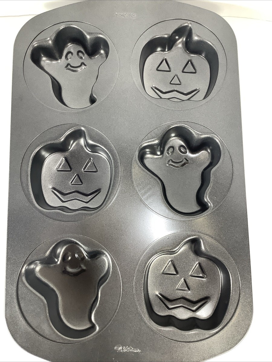 Wilton®️ Mini Cake Halloween Ghost Pumpkin Cavity Baking Pan~NEW