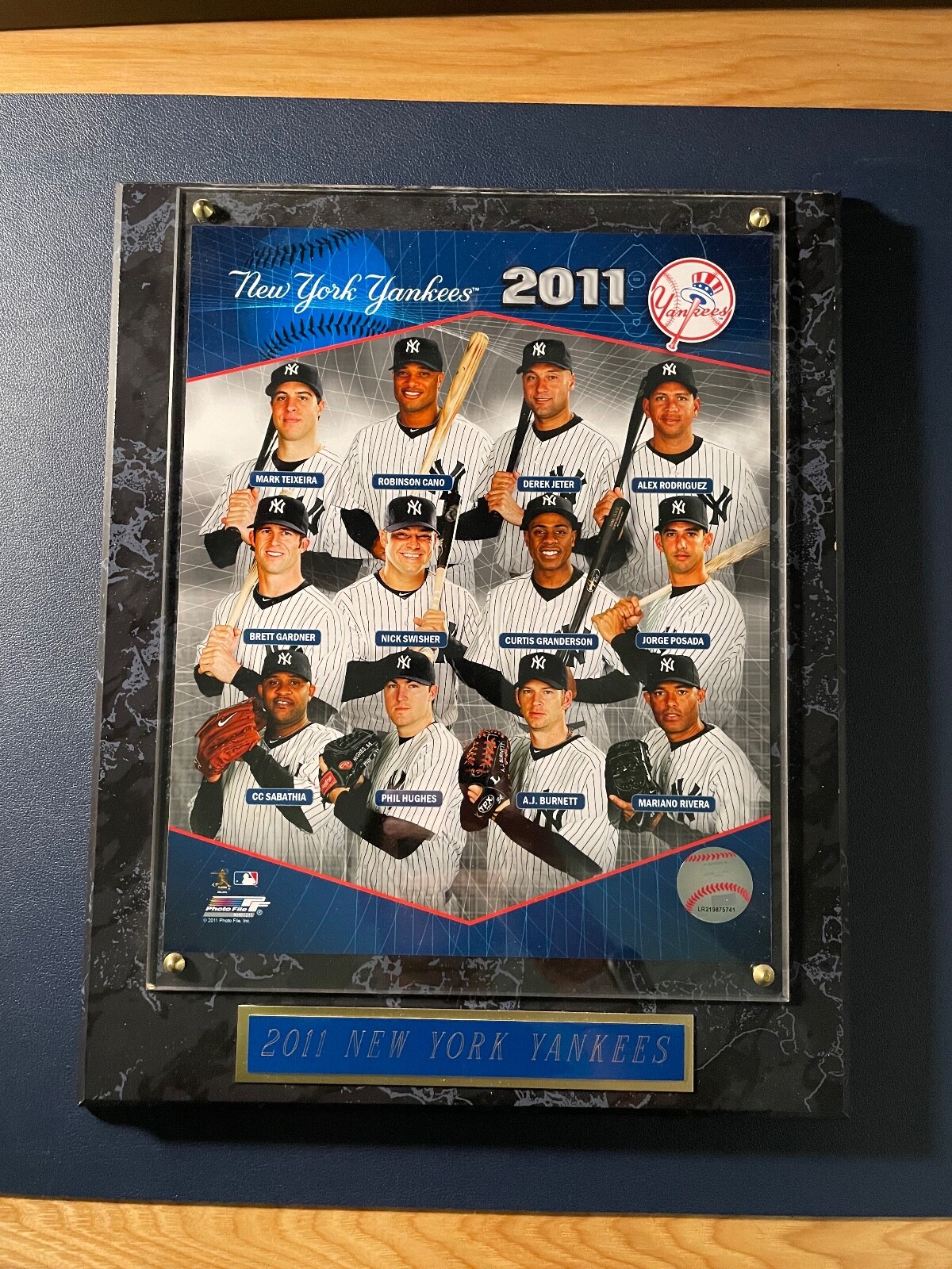 2011 MLB Yankees Team Roster Hanging Wall Plaque eBay