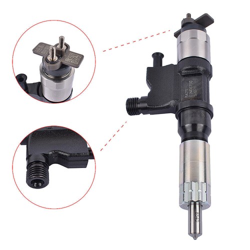 4× For 2001-2007 Isuzu NPR NPR-HD 4HK1 5.2L Diesel Fuel Injector 095000-5471 - Foto 3 di 10