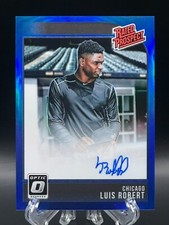 Luis Robert 2018 Panini Donruss Optic Rated Prospect Auto Blue Prizm /75 RC