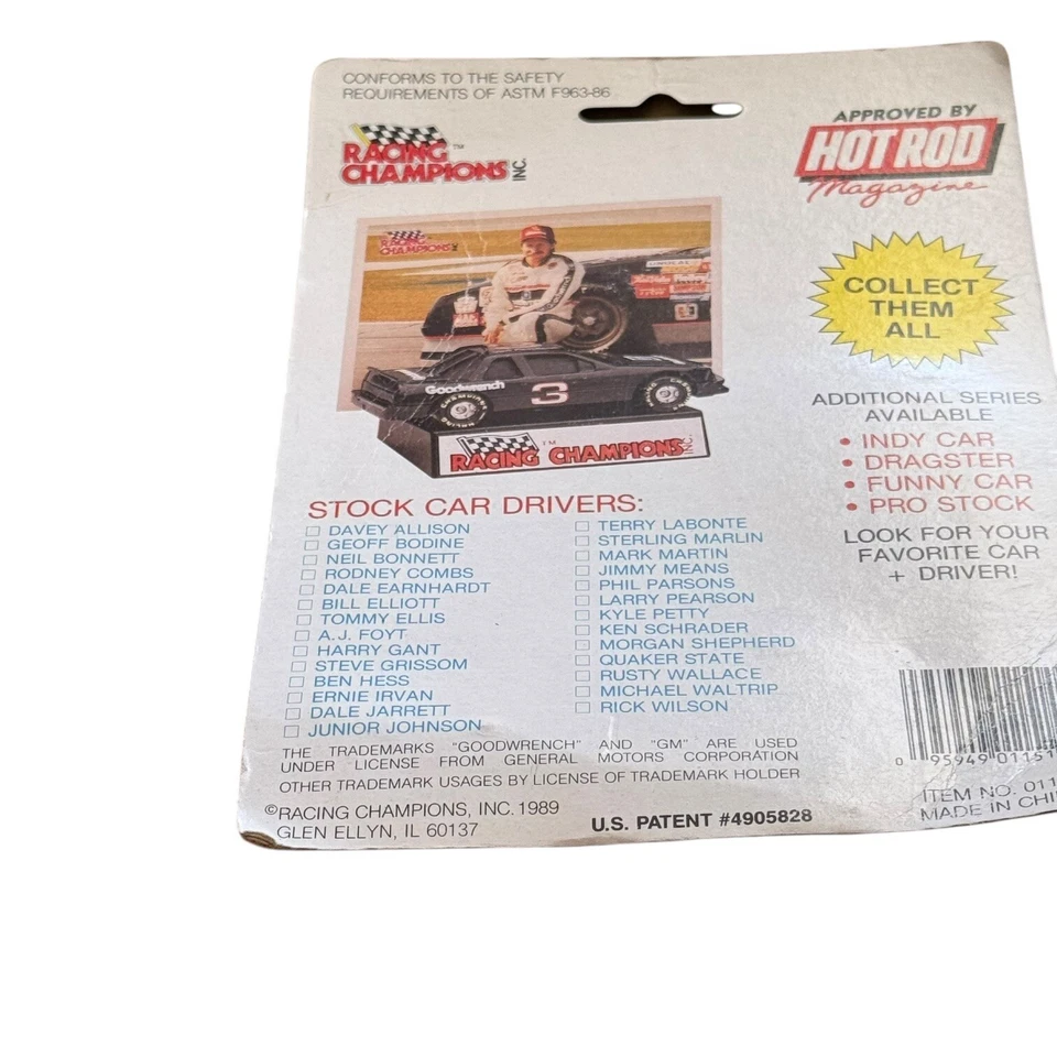 Coche fundido a presión de juguete 1989 de colección Michael Waltrip #30 serie 1 coleccionistas - NOMBRE TEXACO Foto 4 de 4