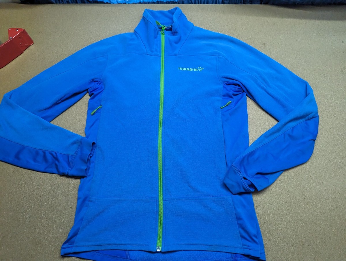 NORRONA Falketind Warm1 Mens Fleece Jacket Small Blue