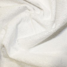 WHITE PU Backed Waterproof Soft Towelling Fabric, Material, Nappies, Bibbs