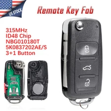 Replacement Remote Control Key Fob For VW Volkswagen Jetta Passat Beetle Tiguan