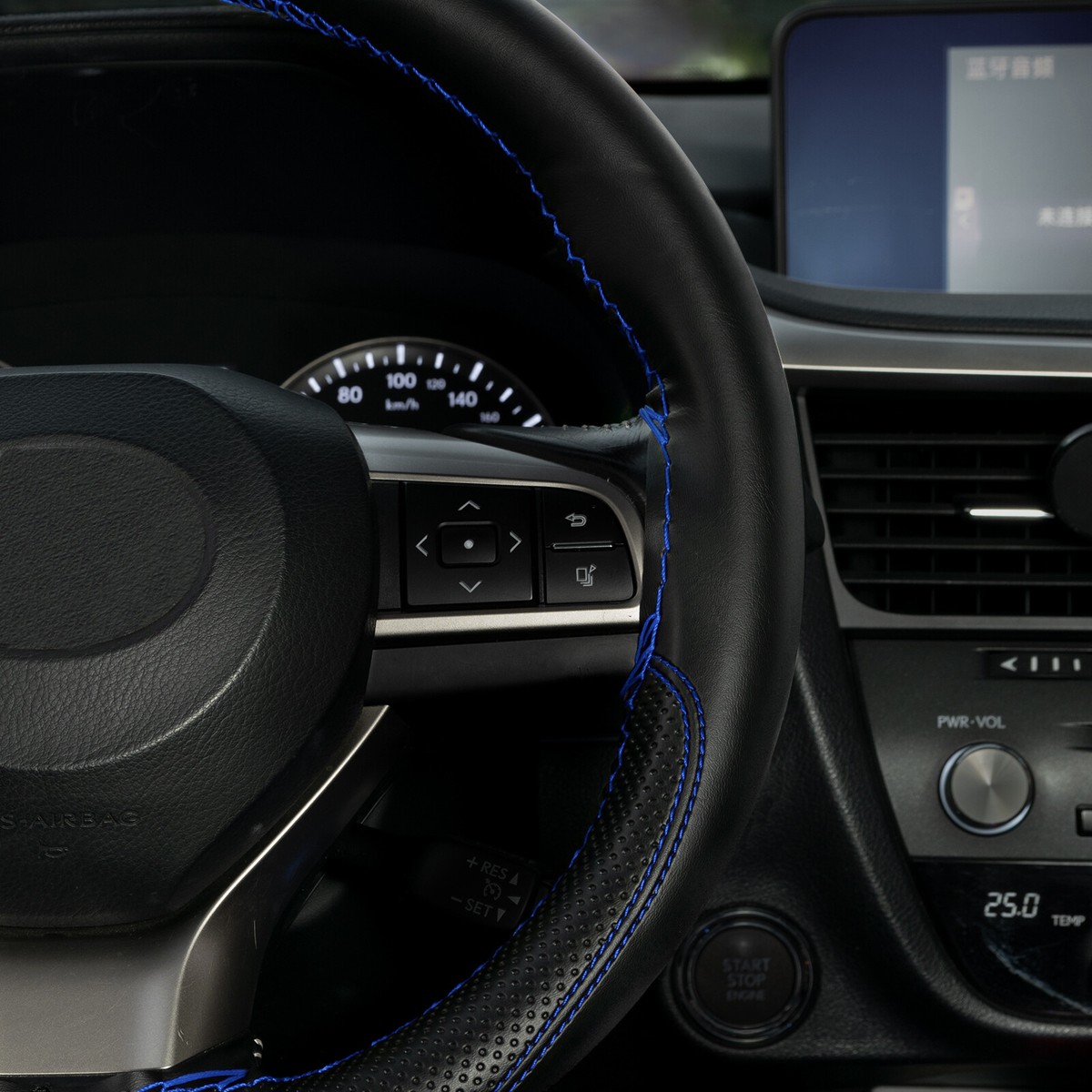 37- 38cm DIY Car Steering Wheel Cover Universal Genuine Leather Non-slip Punched | Australia - Foto 9