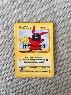 Squid Game Pikachu Promo Fun Card Pokemon | eBay UK