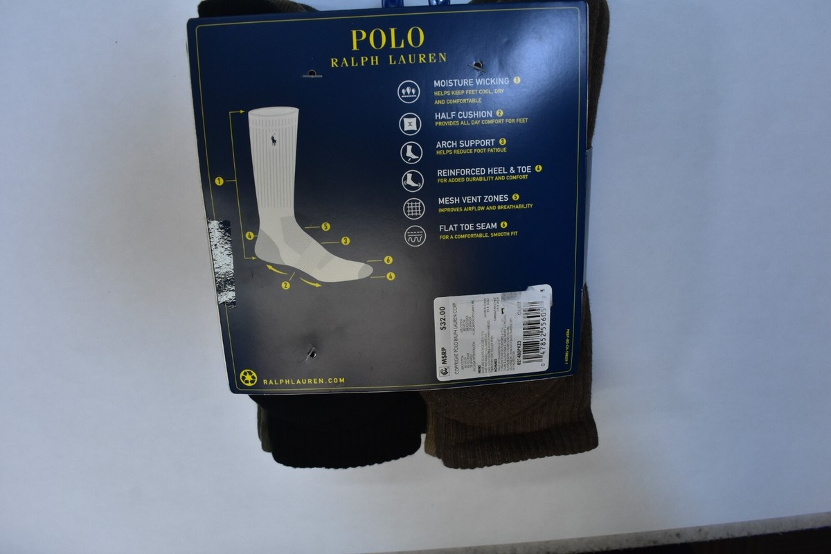Polo Ralph Lauren Performance Sport Crew Socks Half Cushion 6