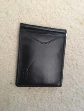 Super Neat CEF RFID Top Grain Leather Wallet Black Bifold 4-1/2"L x3-3/8"W