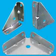 10x 50mm 2" Cranked Corner Gusset Brace Angle Brackets Kitchen Cabinet Furniture