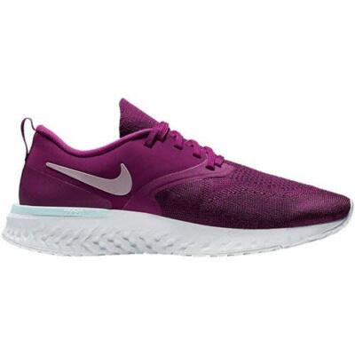 Nike Womens Odyssey React 2 Flyknit Plum White Sz 6.5 AH1016 600 Running Shoes