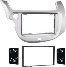 2009 - 2013 Honda Fit Dash Kit Double Din for Radio Install Silver