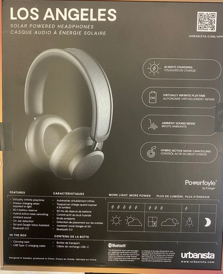 Urbanista 1036202 Los Angeles Solar-Powered Over-Ear Bluetooth Headset [BW356] - Image 2 of 3