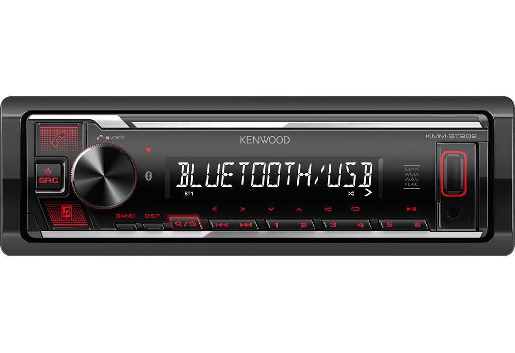 Kenwood 1-DIN Autoradio Bluetooth USB AUX für Audi A4 mit Symphony Navi Plus