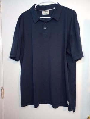 Linksoul Tempus Fugit Men's Blue 1/4 Button Short Sleeve Polo Shirt Size XXL
