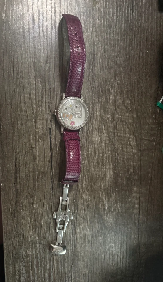 Authentic Kimora Lee Simmons Hello Kitty Sapphire Crystals Collectible Watch-EX - Image 4 of 4