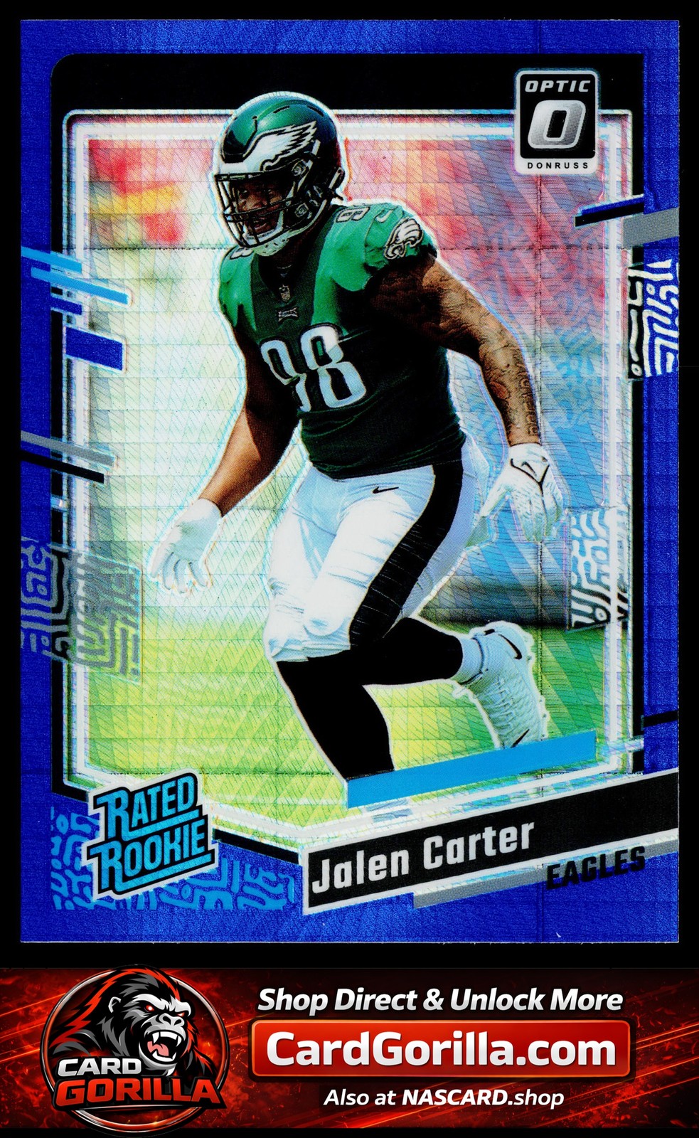 2023 Donruss Optic #281 Jalen Carter Blue Hyper