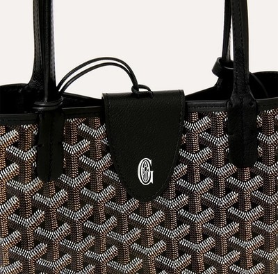 GOYARD MINI ANJOU BLACK Leather Tote Bag 2026 NEWEST MODEL With