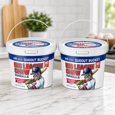 Big League Chew Team Bucket, 2 PACK, 17 oz Each, 80 Individually Wrapped