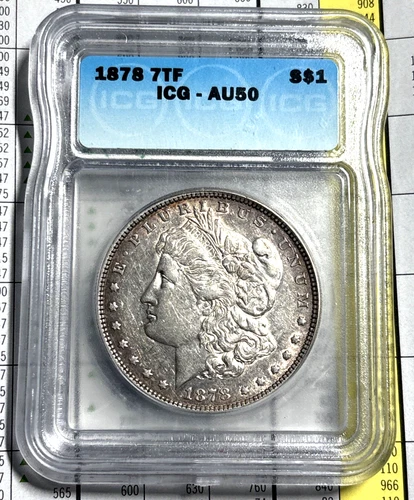 1878 7TF Reverse 78 Morgan Silver Dollar (1 coin) ICG AU50