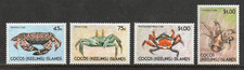 Cocos (Keeling) Is. 1990 Crabs set fine fresh MNH