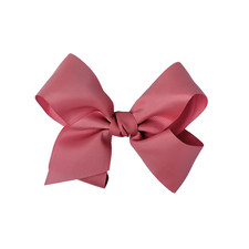 5.5 Inch Grosgrain Hair Bow Clip For Women And Teens, Mauve