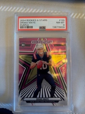 2024 Panini Rookies & Stars - Rookies Drake Maye #129 Purple 005/299 (RC)