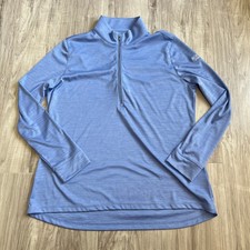 Greg Norman Mens Extra Large Blue 1/4 Zip Pullover Long Sleeve Golf