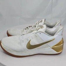 Beater/Worn Nike Kobe A.D. White Gold Big Stage 852425-107 Men 12 Sneakers