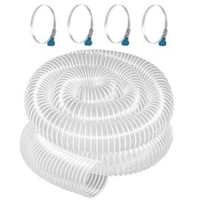 4" x 20' Dust Collection Hose, Flexible Clear PVC Fume Collection Hose with C...