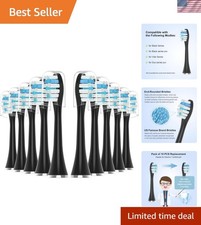 Replacement Toothbrush Heads Compatible with Aquasonic Black Series Vibe Series