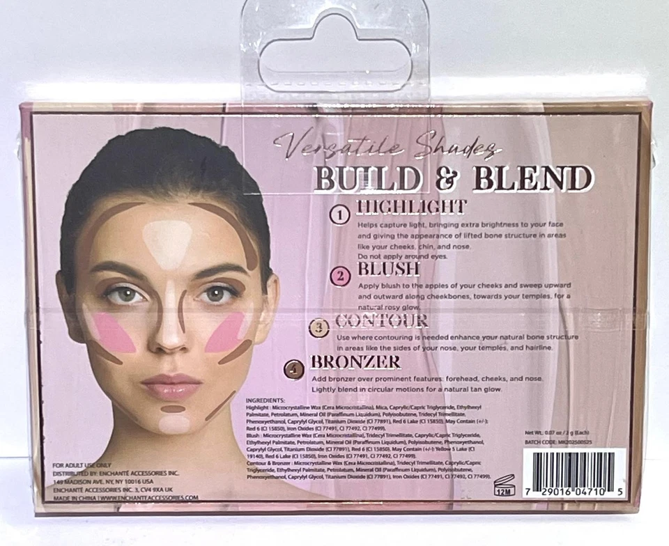 Completion Palette 6 shades Ultra Smooth Cream Formula Highlighters, Bronzer, Co - Image 2 of 3