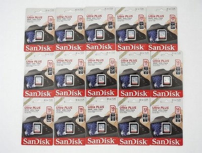 SanDisk Ultra Plus 128GB 32 GB 16 GB 130MB/s SDXC UHS-I Memory Card LOT NEW