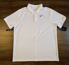 Nike Dri-FIT Victory Solid Golf Polo Shirt White Black AJ5479-100 Men  s NWT