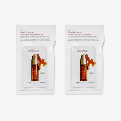 Pack Of 2 Clarins Double Anti-Aging Face Treatment - Hydric + Lipidic .03oz NWOB