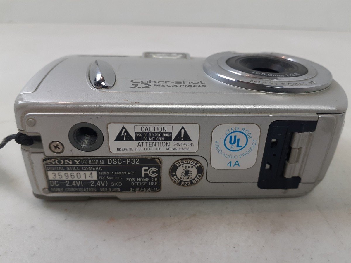 Sony Cyber-shot DSC-P32 3.2MP Digital Camera - Silver for sale