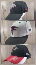 3x Atlanta Falcons New Era 39THIRTY 59FIFTY Logo Fitted Hat Size 2-M/L, 1-7