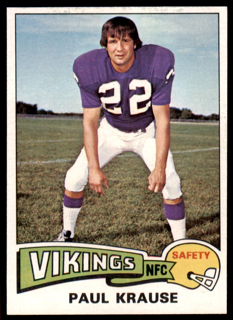 1975 Topps Set Break Paul Krause #496 NM-MT or BETTER