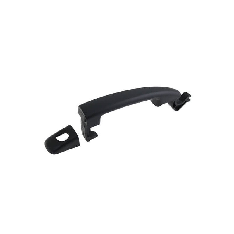Poignée de porte extérieure noire Citroen C4 2004-2010 : finition avant gauche
