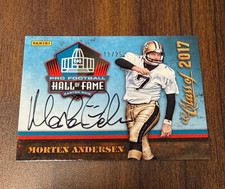 2017 PANINI PLAYOFF FOOTBALL MORTEN ANDERSEN AUTO /25 HALL OF FAME