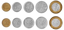 Singapore 5 Cents - 1 Dollar 5 Pieces Set, 2013-2014, KM #314-348, Mint X 10 PCS