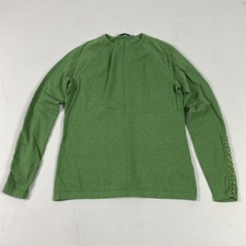 J McLaughlin Sweater Womens Small Green Cotton Modal Button Cuff Pullover Knit