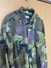 USED RARE CHRISTIAN DIOR 100 SILK ALL-OVER PRINT SHIRT VERYGOOD